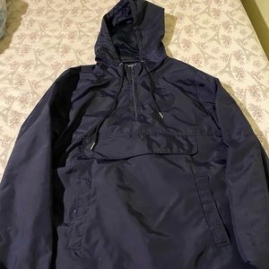 Mens Vintage Windbreaker Jacket Navy ,Size Large